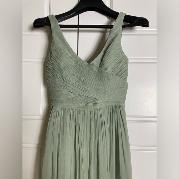 J.crew Heidi Silk Bridesmaid Dress in dusty shale green - Picture 4 of 8
